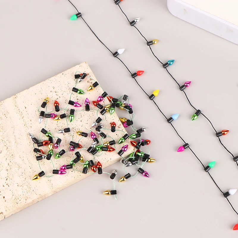 1:12 1 String Of Fake Lights Christmas Good Decoration Dollhouse Miniature Mini Furniture Accessories String Lights