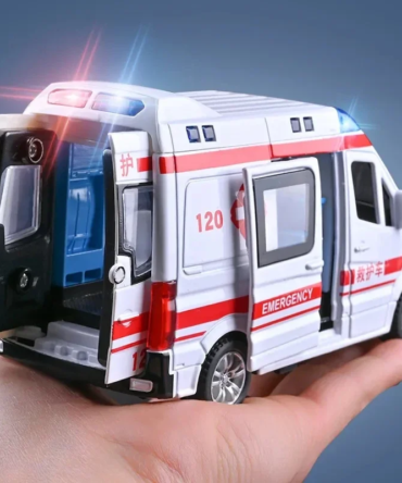 1:32 Mini Car Diecast Ambulance Fire-Truck Policecar Model Sound And Light Vehicle Simulation Collection Gifts Toys Boys