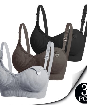 3-pieces of breastfeeding underwear for pregnant women breastfeeding bra open bra multicolor bra
