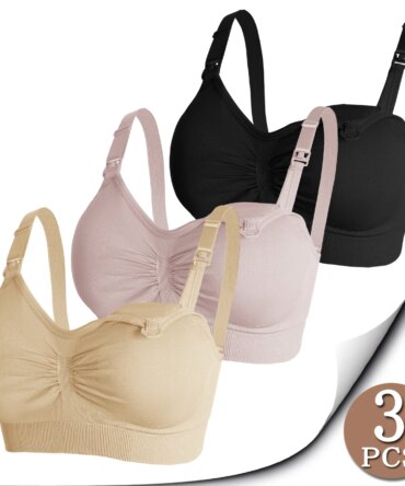 3-pieces of breastfeeding underwear for pregnant women breastfeeding bra open bra multicolor bra