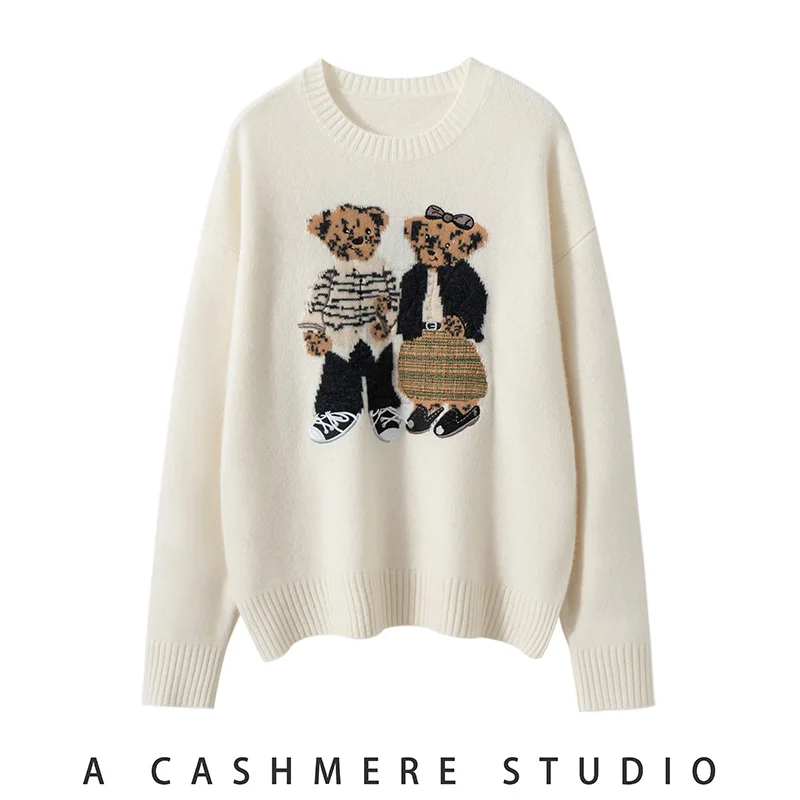 Women Pullovers 100% Pure Cashmere Sweaters Winter O-neck Knitwear Solid Color Soft Warm Clothes Female Basic Jumper