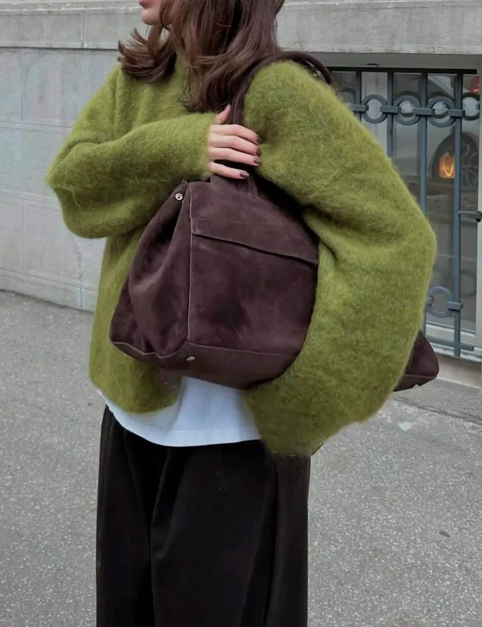 Hirsionsan Basic O Neck Basic Sleeve Sweater Women 2025 Oversized Short Knitted Wool Pullover Female Casual Thick Warm Soft Tops - Image 4