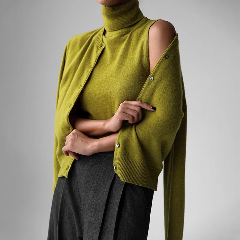 Tornova Women's Solid Sweater Cardigan Long Sleeve O neck Single Breasted Knitted Coat Casual Autumn 2025 Fashion Female Outwear