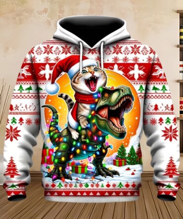 2025 Merry Christmas Graphic Sweatshirts Tree Pullover Hoodies for Men Clothes Santa Claus Hoody Snowman Sweatshirts