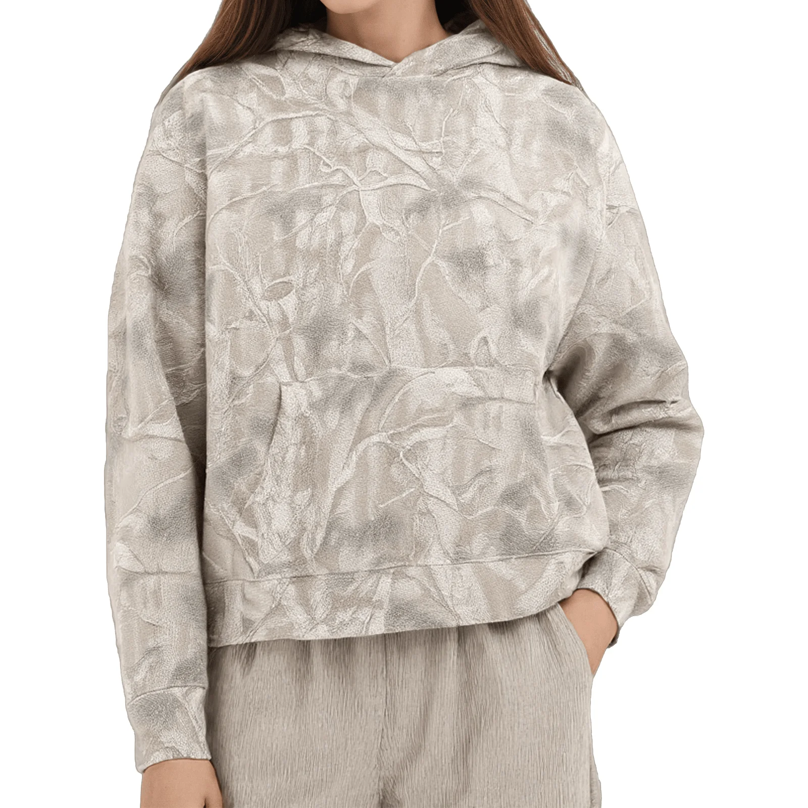 Camo Hoodie for Women Oversized Hoodie Maple Leaf Print Oversized Hooded Sweatshirt - Image 2