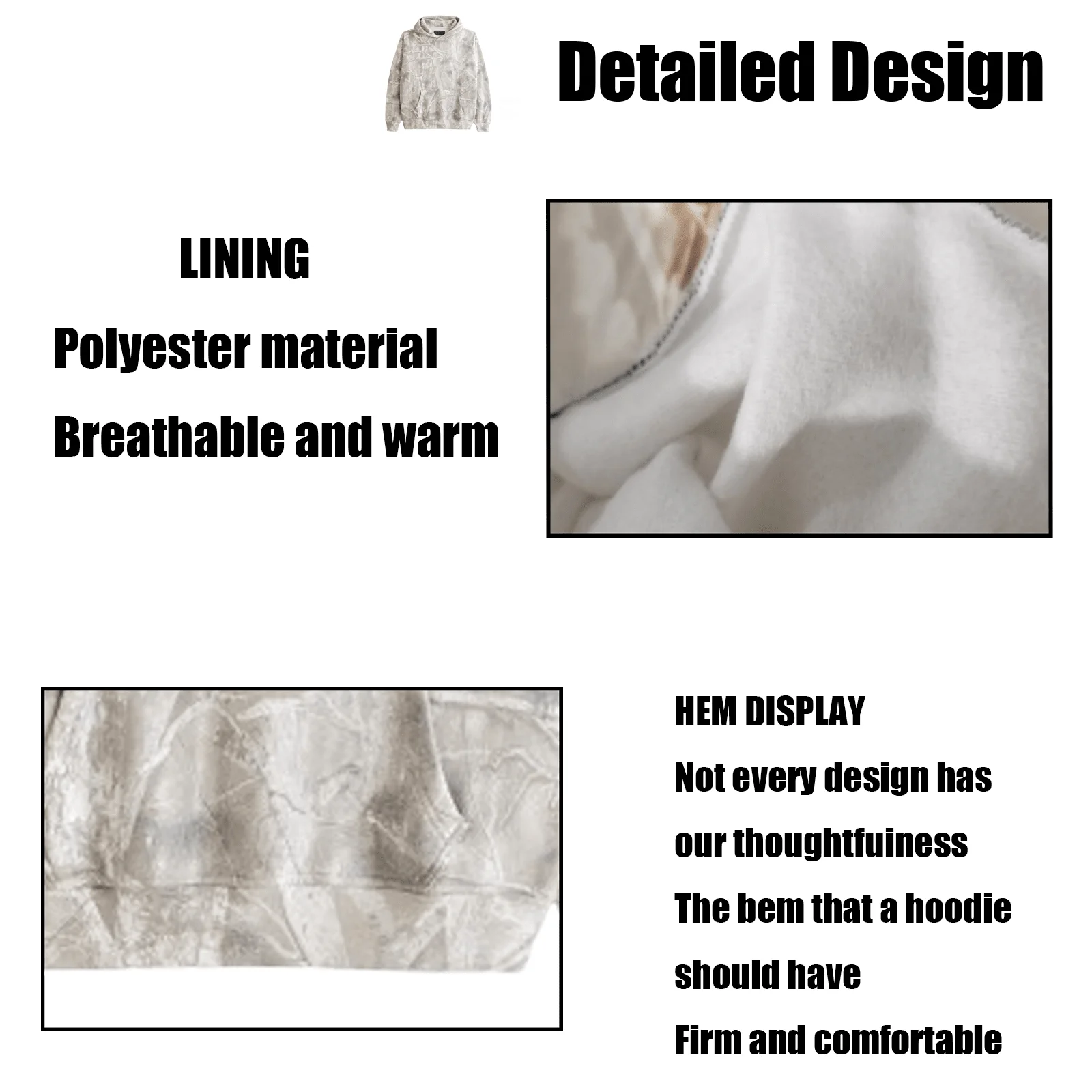 Camo Hoodie for Women Oversized Hoodie Maple Leaf Print Oversized Hooded Sweatshirt - Image 5