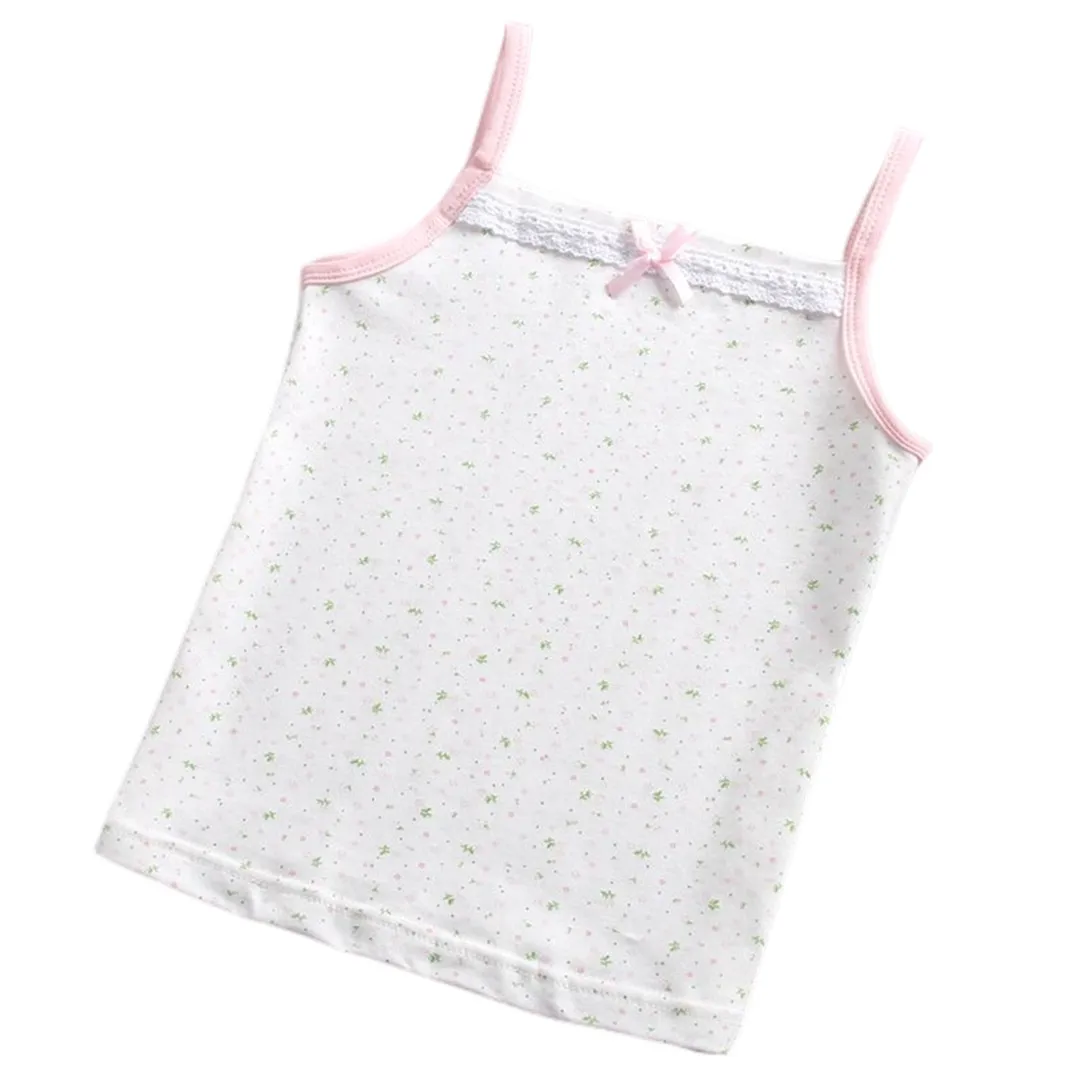 3pcs/Lot Girls Singlet Underwear Tank Cute Design Undershirts Cotton Tank Bow Tops for Baby Girl Size 100-150 Breathable Tops - Image 6