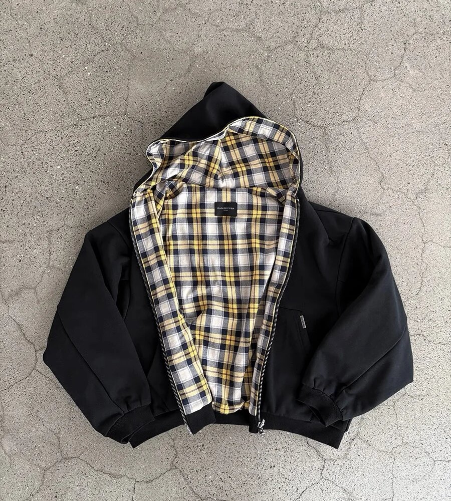 Korean Dark Simple Wear on Both Sides Zip Up Sweatshirts New Popular Necessary Breathable Solid Long-Sleeves Aesthetic Clothes