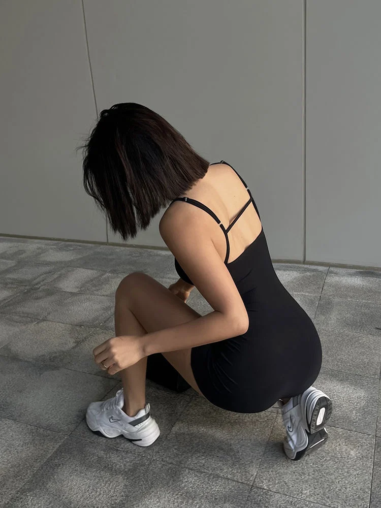 Solid Backless Tank Bodysuit Hot Camisole Top Jumpsuit Women's Bodycon Summer Black Sleeveless Slim Rompers Y2k Clothing - Image 3