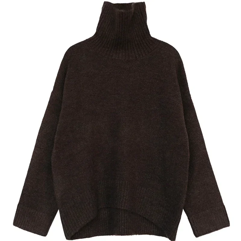 CHIC VEN Korean Women's Sweater Loose Turtleneck Sweaters Warm Solid Pullover Knitwear Basic Female Tops Autumn Winter 2022 - Image 6