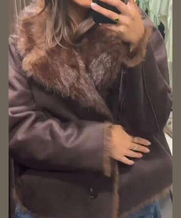 Women's Reversible Faux Fur Coats Leather Windbreaker Jackets Winter Warmed Tops Luxury Outwear Casual Wear Woman Daily Clothes