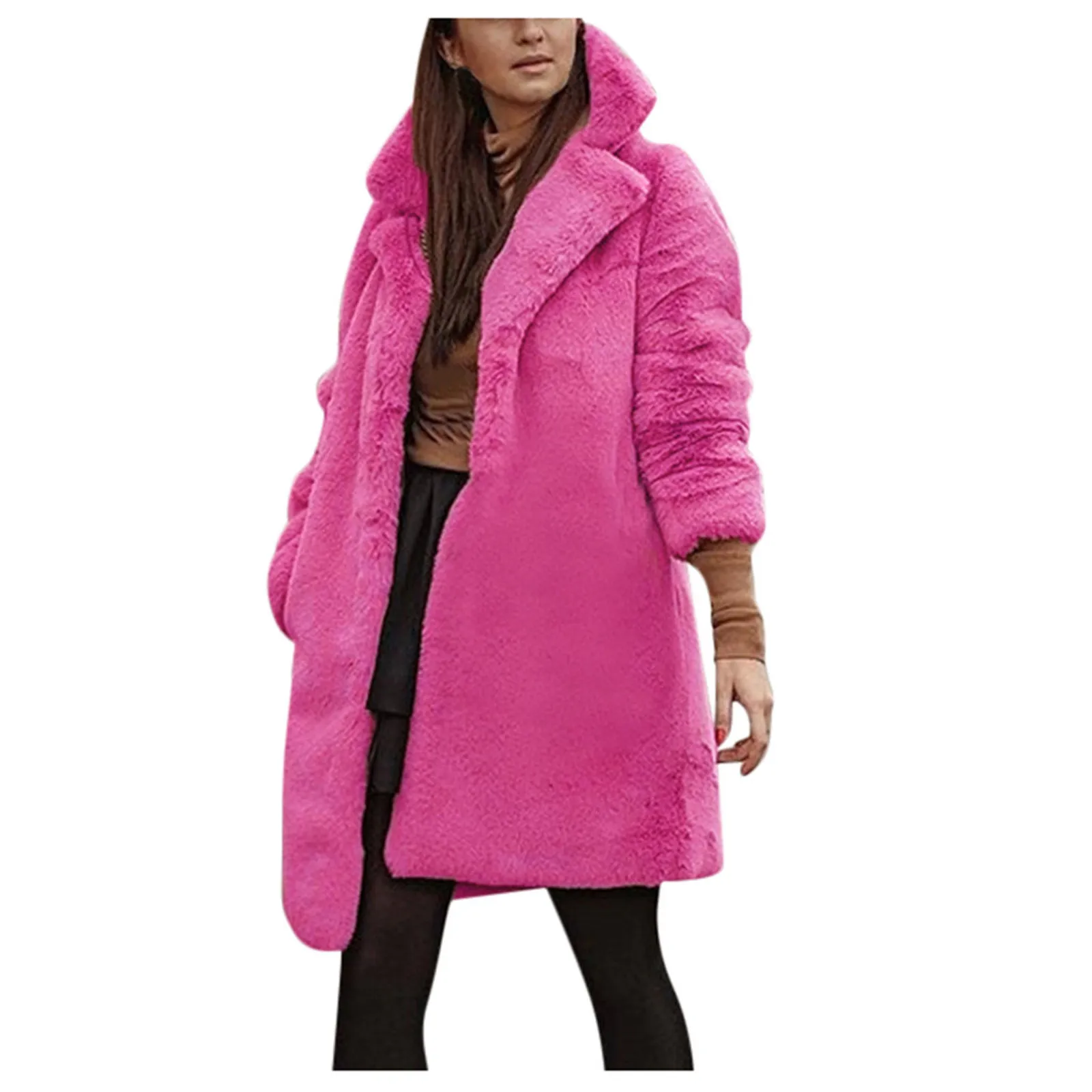 Faux Leather Winter Sheepskin Coat For Women Outwear Women's Warm Suit Teddy Bear Women's Jackets Autumn Faux Fur Coats - Image 2