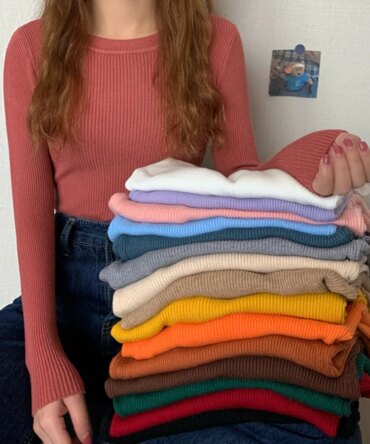 2025 New Women Sweater Autumn Winter Long Sleeve Pullover Basic Top Fashion O-neck Elastic Female Winter Solid Knitted Jumper