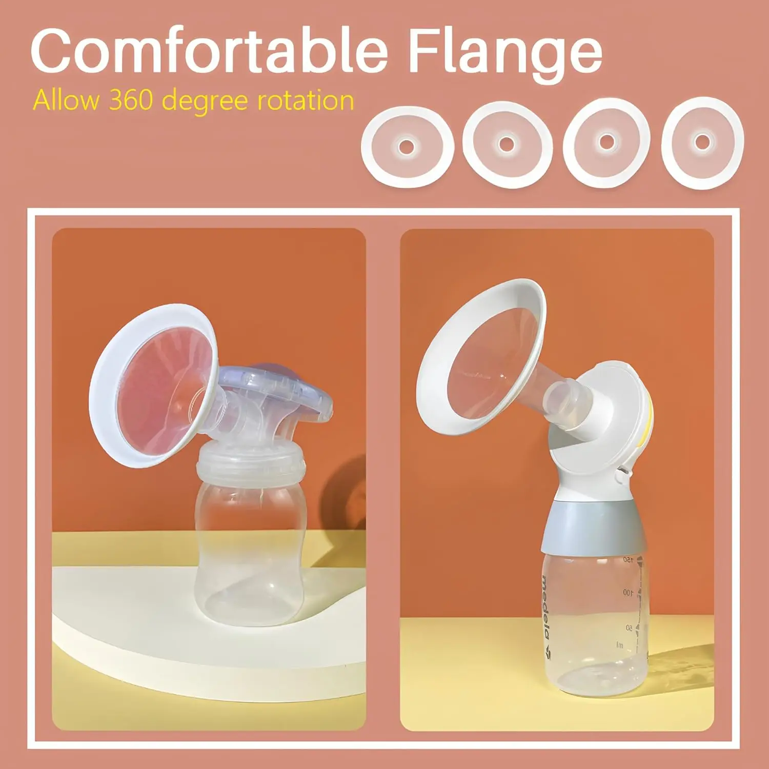 BPA Free Silicone Pad Flange Compatible with Medela Breast Pump Parts, Replace Flanges Accessories for Spectra Pump Parts - Image 6