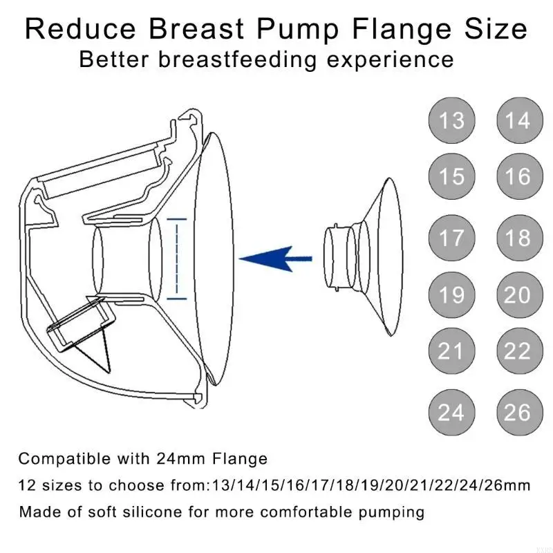 Silicone Breast Flange Adapter Reducer for Personalized Nursing Experience - Image 4