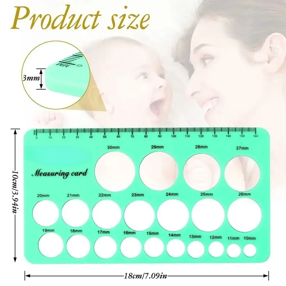 Breast Pump Nipple Silicone Ruler Nipple Diameter Breast Pump Flange Circle Sizing Ruler Nipple Measuring for New Mums Women - Image 3