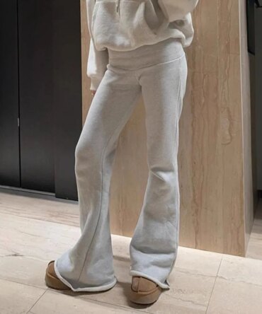 Casual  Basic Solid Flare Pants Y2K Slim Low-Waisted Boot Cut Pants Women 2024 Autumn Spring Fashion Streetwear Lady