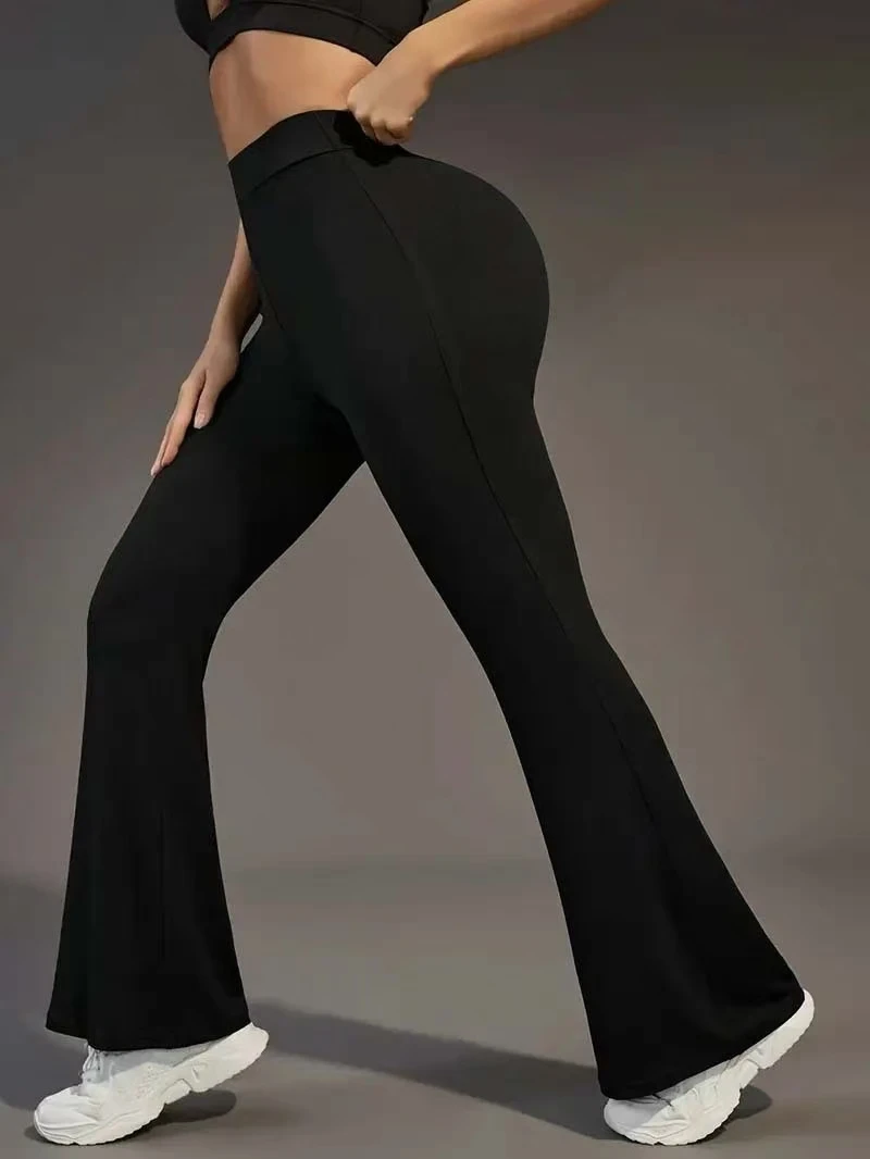 Casual Basic Solid Flare Pants Y2K Slim Low-Waisted Boot Cut Pants Women 2024 Autumn Spring Fashion Streetwear Lady - Image 4