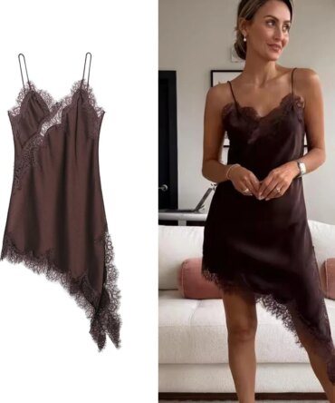 TFMLN Women  Lace Splicing Dresses Summer Solid Sleeveless Asymmetry Dress Backless Slim Women's  Party Sling Mini Dress