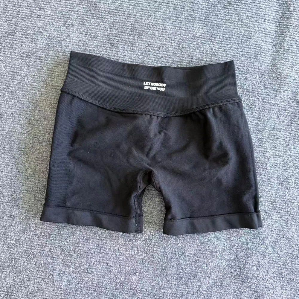 Impact Shorts with Logo Women Seamless Yoga Shorts Scrunch Bum Gym Shorts Workout Biker Short Fitness - Image 5