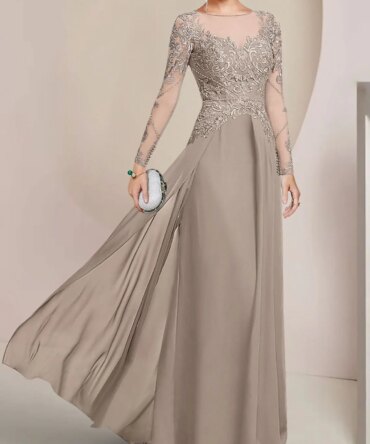 Sheath Column Elegant Mother of the Bride Dress Wedding Guest Evening Gown Floor Length Beading Appliques 2025 Free Customized