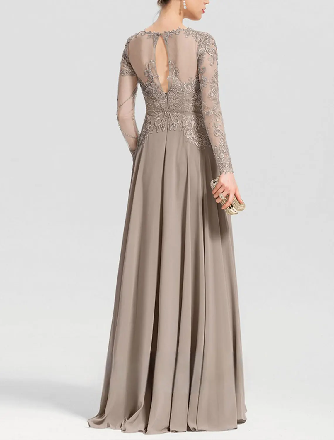 Sheath Column Elegant Mother of the Bride Dress Wedding Guest Evening Gown Floor Length Beading Appliques 2025 Free Customized - Image 2