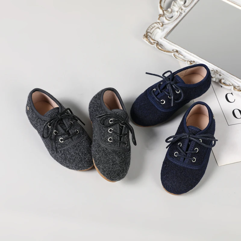 AS Kids Shoes Children Shoes Baby Girls Gray Shoes Toddler Slip On Flats Boys Fashion Oxford Princess Platform Party Mary Jane - Image 3