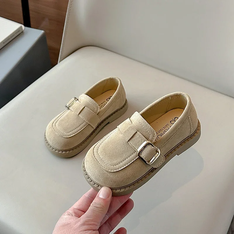 Girls Flats Spring Fall Shallow Lazy Loafers Shoes for Kids Girl Comfortable Soft Suede Sneaker Casual School Shoes Child I02111 - Image 3