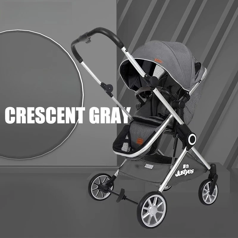 Luxury High-view Baby Stroller Two-way Foldable Baby Stroller Portable Outdoor Four-wheel Shock-absorbing Baby Stroller - Image 5