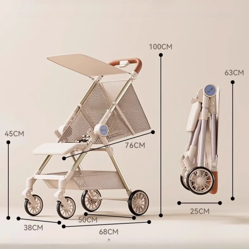 Children's Stroller Simple Baby Artifact Light Travel Foldable Stroller Baby Travel Lightweight Strollers - Image 5
