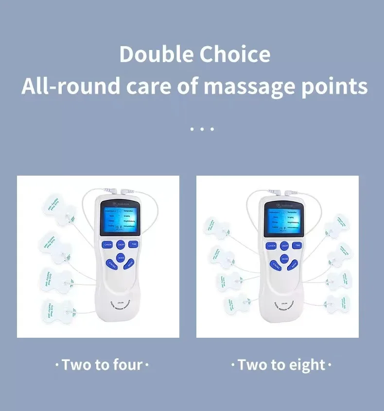 EMS Dual Channel Massager Electric Muscle Stimulator Tens Machine Body Massage Full Body with Electrodes Pads Accessories - Image 5