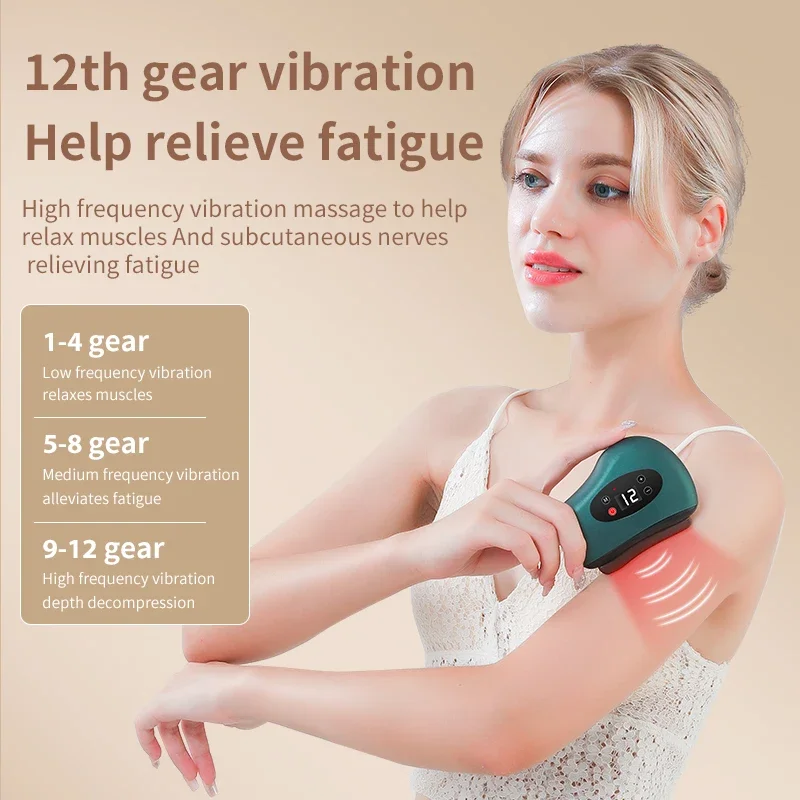 Electric Guasha Massager Hot Compress Eye Massager Stone Heating Vibration Scraping Neck Face Skin Lifting Removal Wrinkle Tool - Image 6