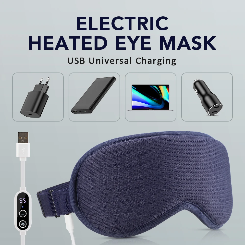 3-level Hot Compress Electric Steam Eye Mask 3D Massage Constant Temperature Smart Timing Sleep Shading Sleeping Mask Eye Relief - Image 5