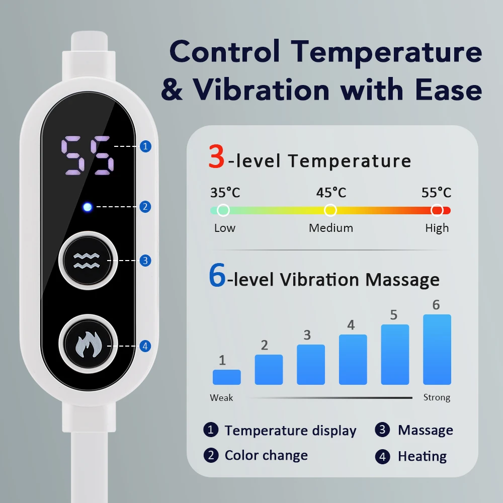 3-level Hot Compress Electric Steam Eye Mask 3D Massage Constant Temperature Smart Timing Sleep Shading Sleeping Mask Eye Relief - Image 4