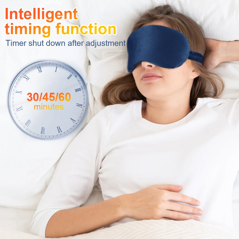 USB Eye Massager Heated Eye Shade Relieve Eye Fatiuge Remove Dark Circles Hot Eye Cover for Night Sleep Travel Office Eye Mask - Image 3