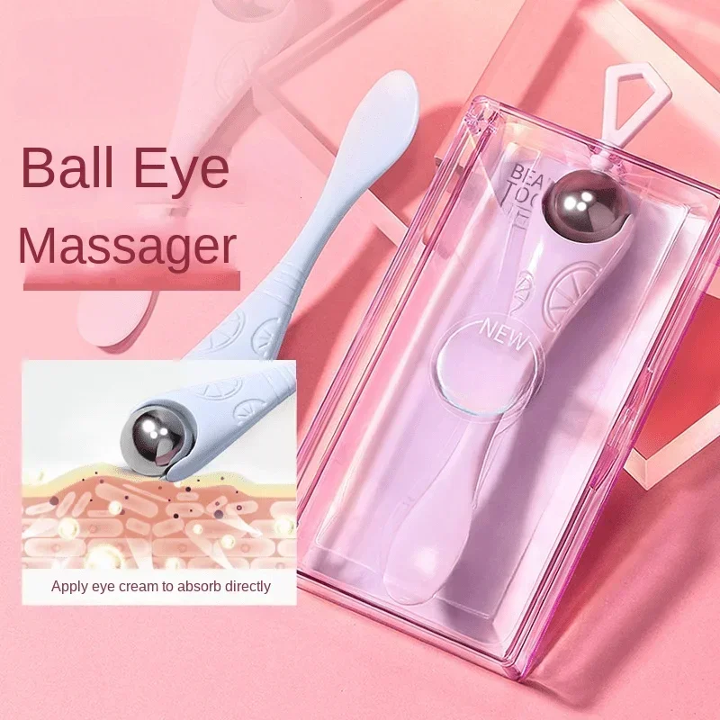 A double-ended manual eye massage roller with a gentle roll-on design for delicate eye treatments - Image 3