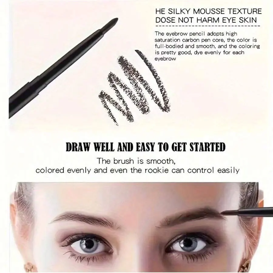 3pcs Waterproof Black Eyeliner Pencils-Smudge-Proof, Long-Lasting &Beginner-Friendly Eye Makeup - Image 3