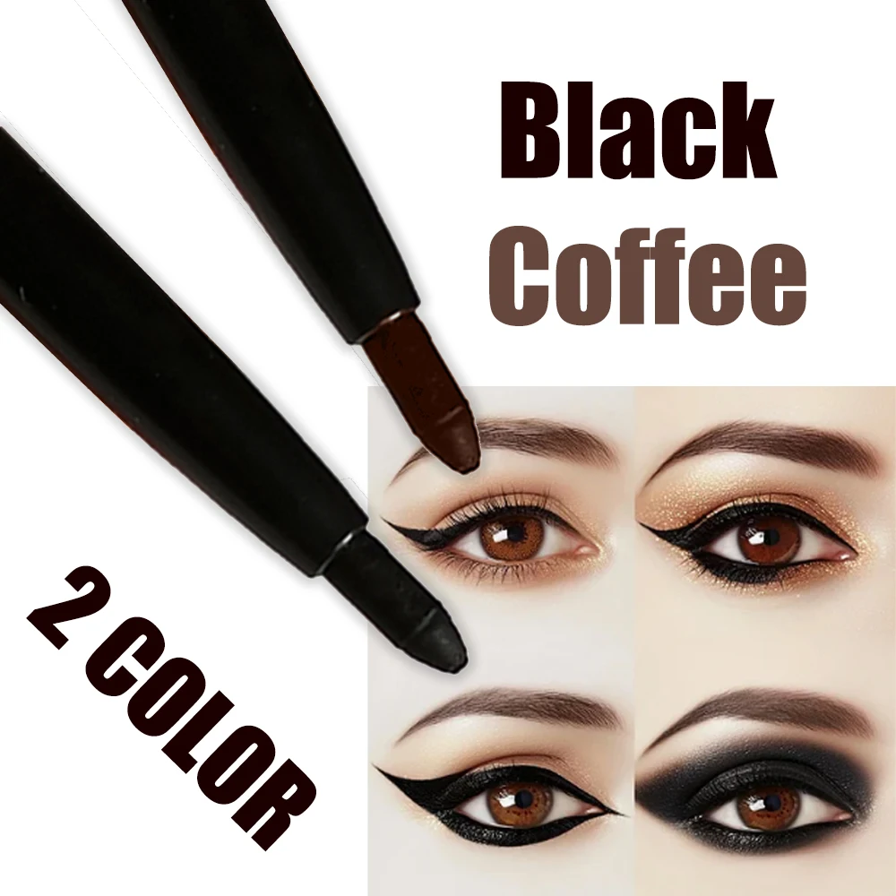 2Pcs Waterproof Black Brown Eyeliner Pencils-Smudge-Proof, Long-Lasting &Beginner-Friendly Smooth High Pigmented Punk Eye Makeup - Image 3
