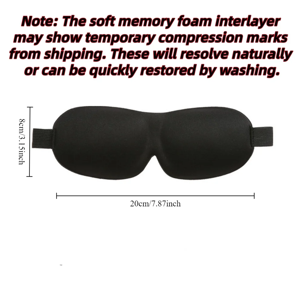 3D Sleep Mask Blindfold Sleeping Aid Soft Memory Foam Eye mask for Sleeping Travel Blockout Light Slaapmasker Eye Cover - Image 3