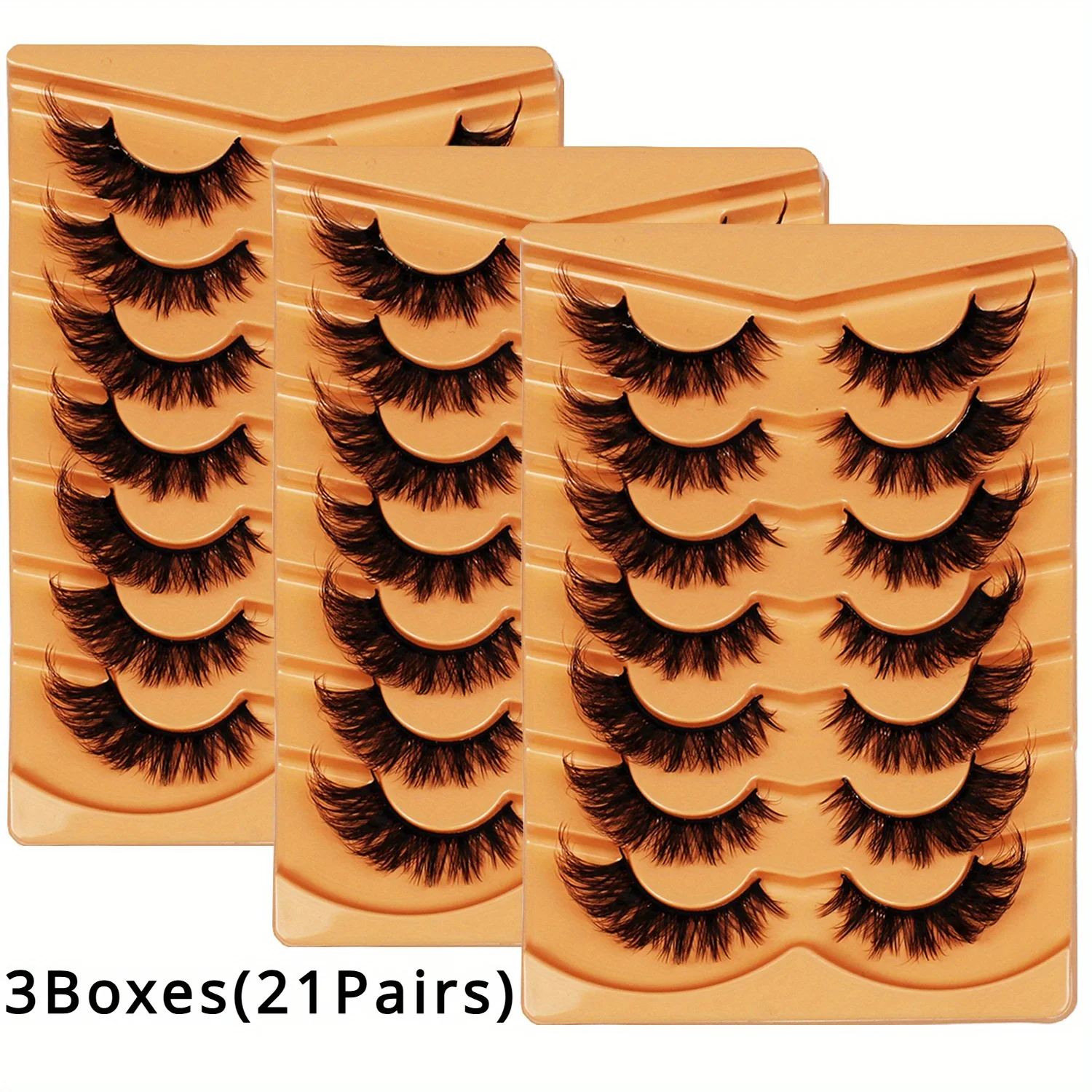 3Boxes(21Pairs) Cat Eye Lashes, Eye End Lengthening, Slender Curling Fluffy False Eyelashes - Image 6