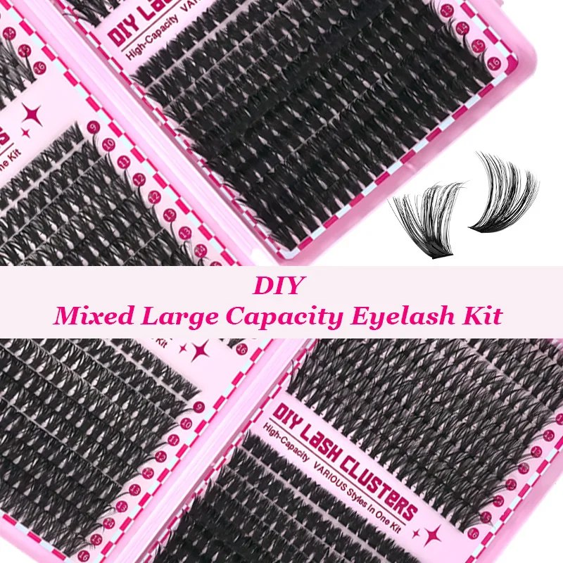 30D+40D+60D+80D False Eyelashes Set 9-16mm MIxed Individual False Eyelashes with Lash Applicators - Image 4