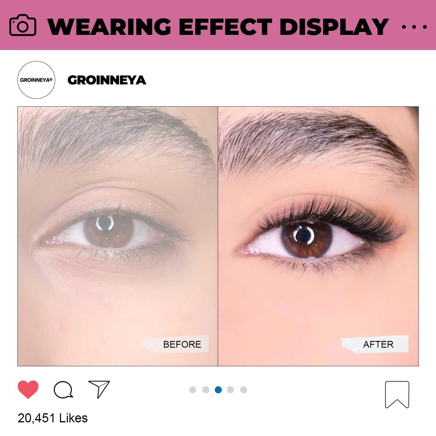 GROINNEYA DIY Lashes Extension Kit Individual Lashes Clusters Faux Mink Eyelash Extension Mix set with Lash Bond and Seal Makeup - Image 4