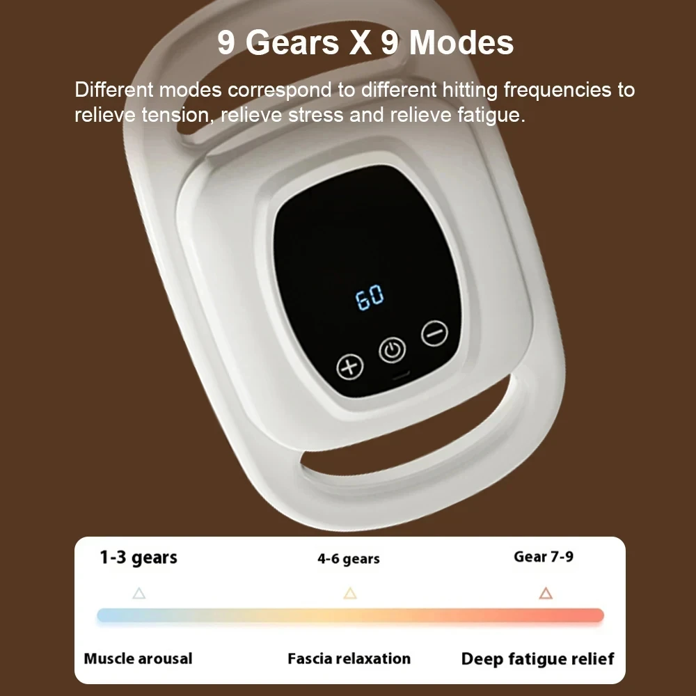 6 Head Massage Gun for Muscle Relief Deep Tissue Percussion for Neck Cervical Spine Full Body - Image 5