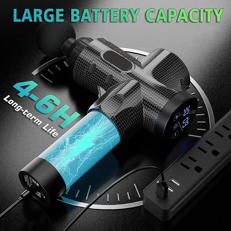 Deep Tissue Massage Gun Portable Facial Muscle Massager Massage Pistool For Back Neck Body Muscle Fitness Tool - Image 3