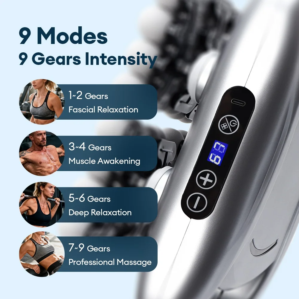 48-Heads Body Massage Gun High-Frequency Vibration Fascia Gun Back Waist Thigh Massager Neck Shoulder Massager Muscle masajeador - Image 5