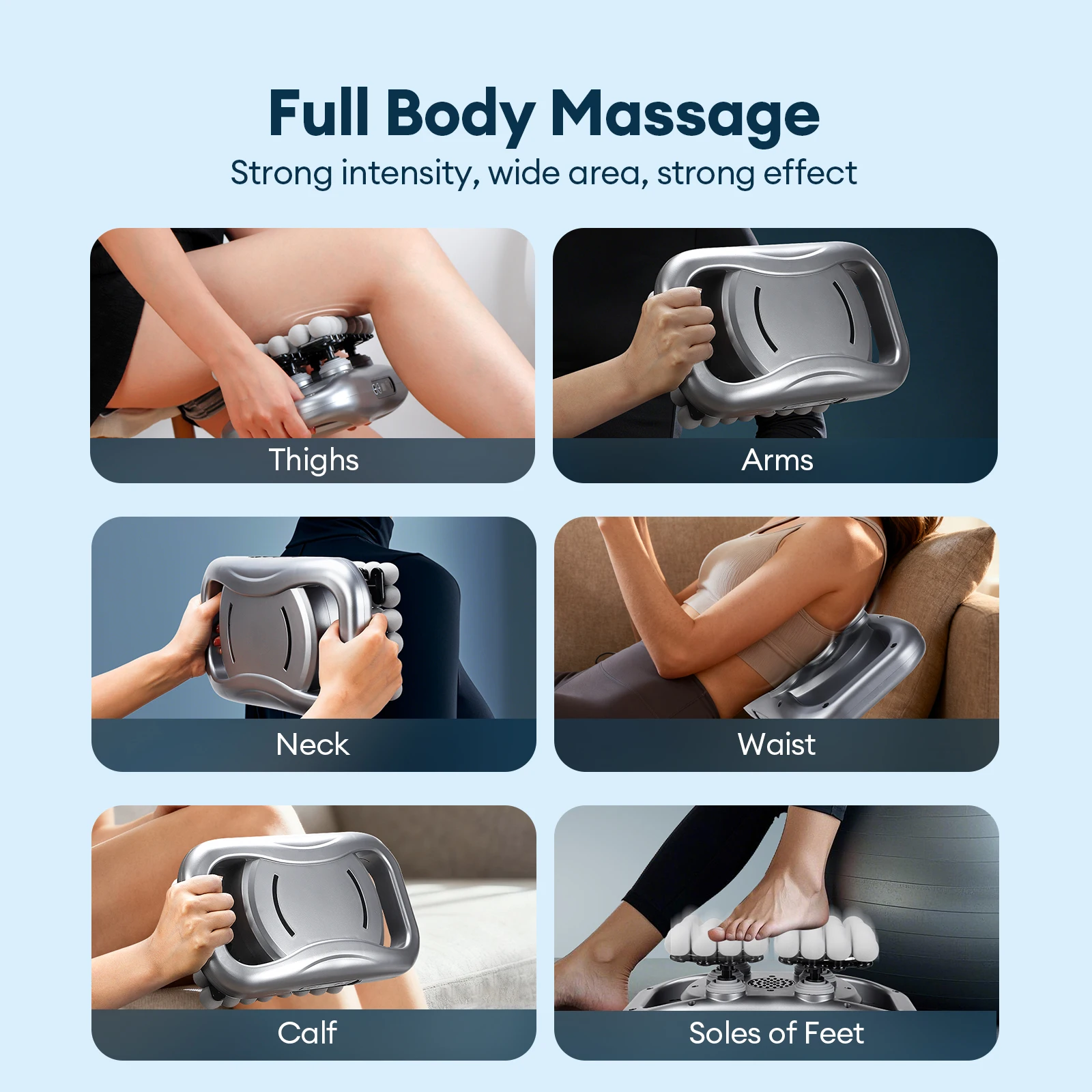 48-Heads Body Massage Gun High-Frequency Vibration Fascia Gun Back Waist Thigh Massager Neck Shoulder Massager Muscle masajeador - Image 3