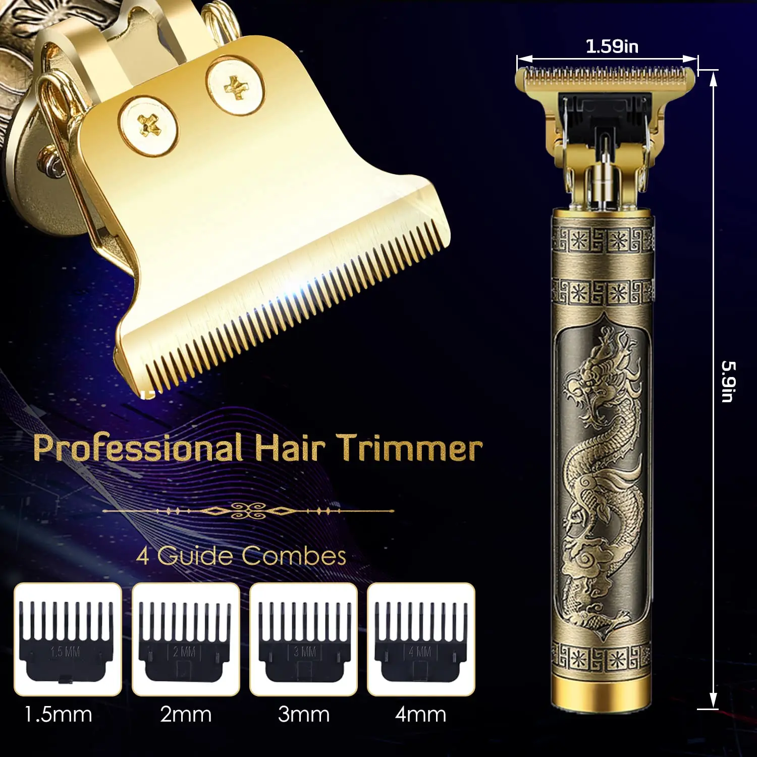 Professional Electric T9 Hair Clipper USB Cordless Beard Trimmer Haircut Grooming Kit Hair Cutting Machine for Stylists - Image 5