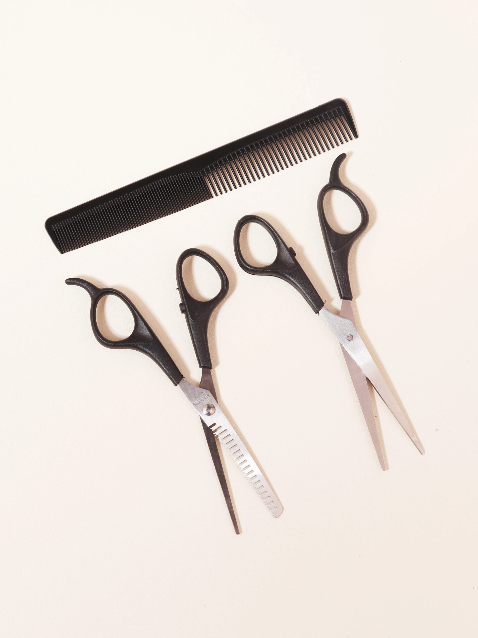 3pcs Scissors Sets-Suitable for Thinning and Styling Hair-for Men and Women for Finishing, Point Cuts, and Flat Cuts - Image 3