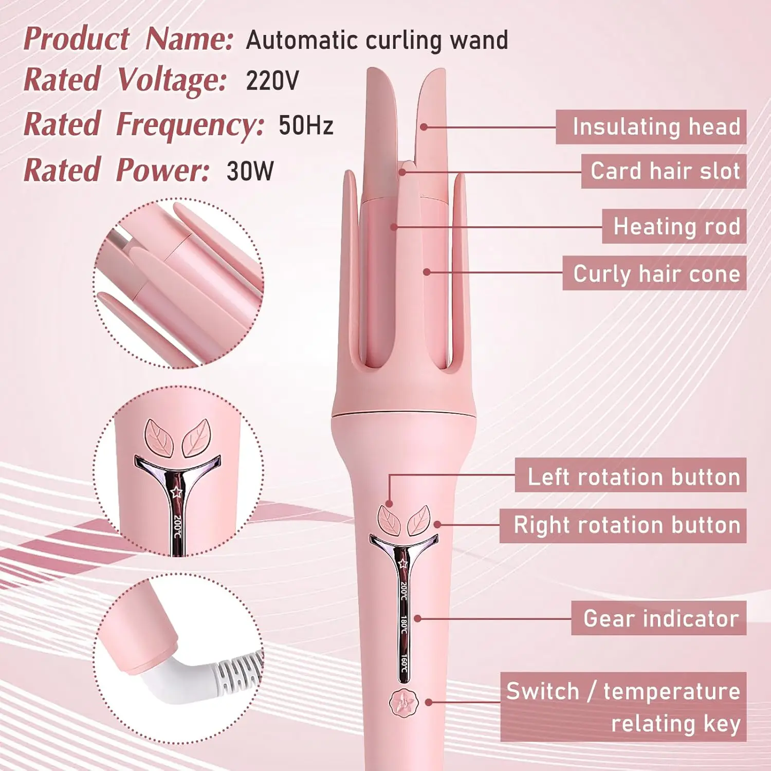 Automatic Curling Iron 32 mm Big Roll Anion Ceramic Hair Curler 4-Speed Adjustable Fast Heating Fashion Styling Tools - Image 6