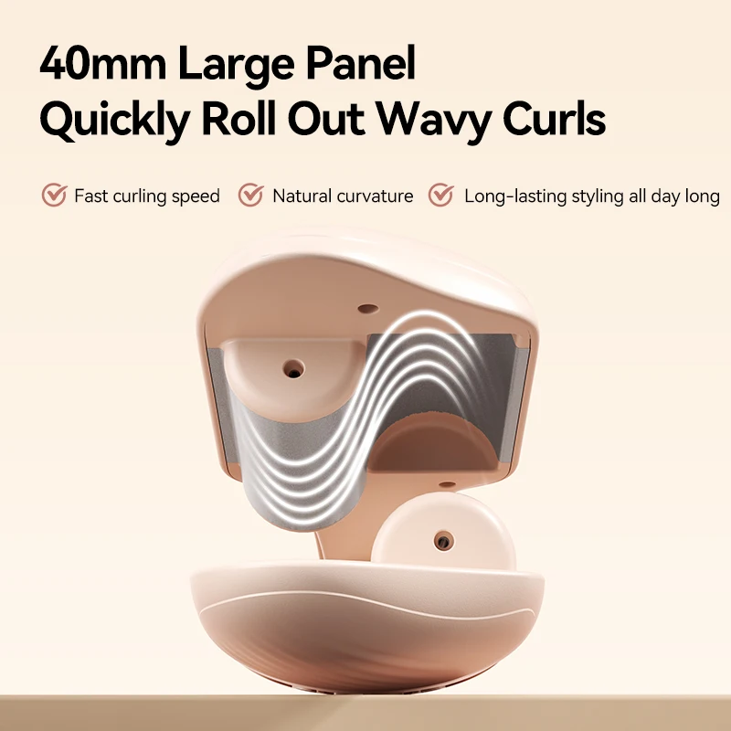 40mm Deep Wave Hair Crimper with Negative Ion - Adjustable Temperature Curling Iron for Long Lasting Wavy Hair, Anti-Frizz - Image 5